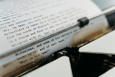 Typewriter and Manuscript